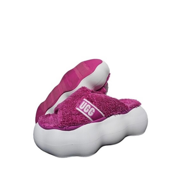 UGG Sugarcloud Slides in “ Dragon Fruit “ Fuchsia Pink Woman’s 10 | New No Box - Picture 15 of 16